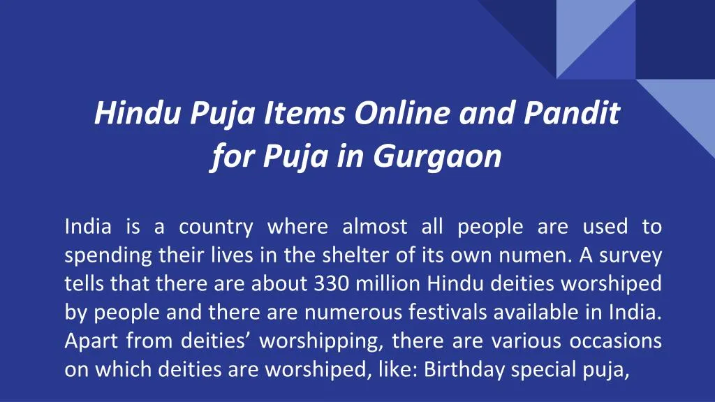 hindu puja items online and pandit for puja in gurgaon