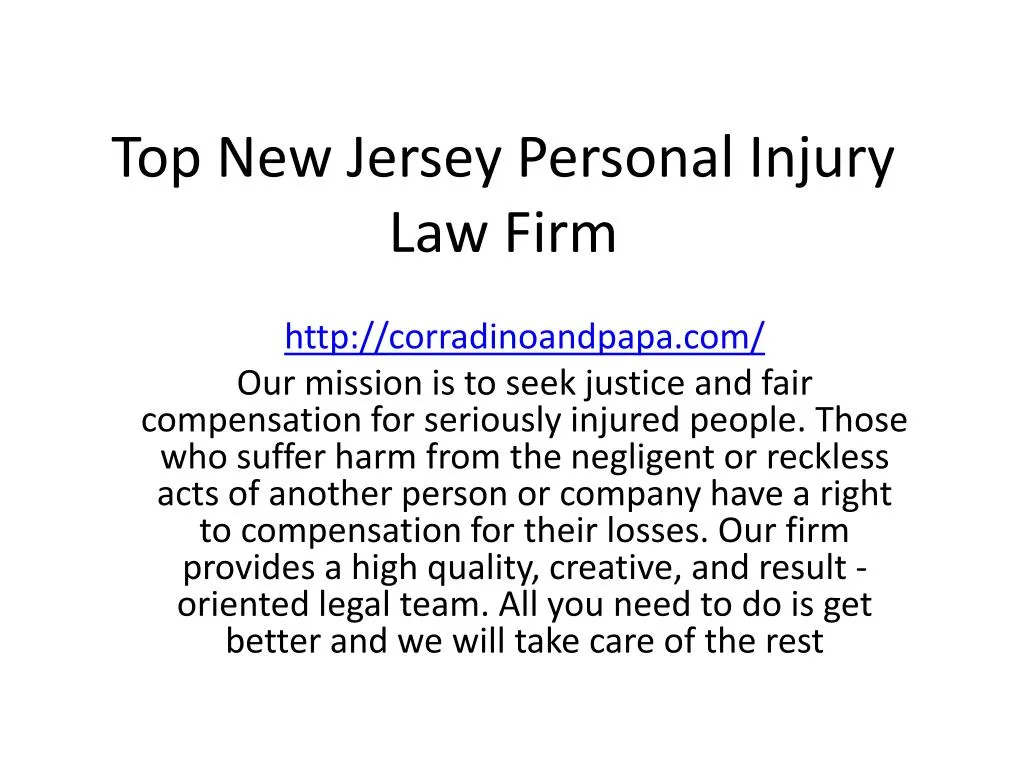 top new jersey personal injury law firm