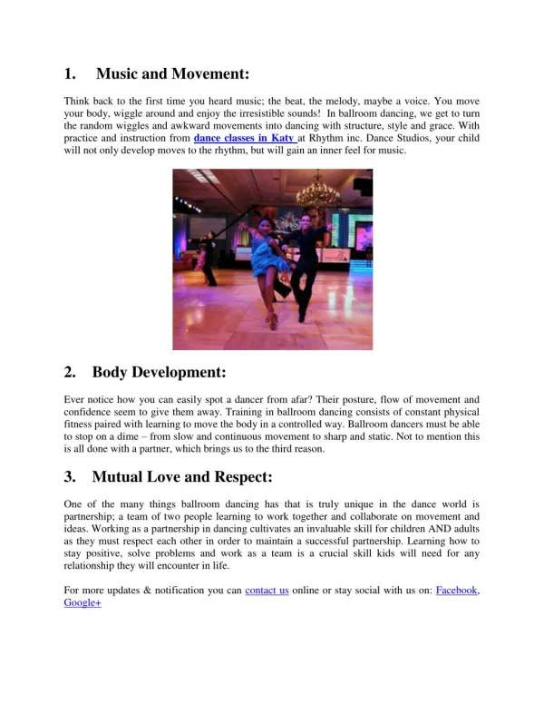 Top 3 reasons why your child should ballroom dance