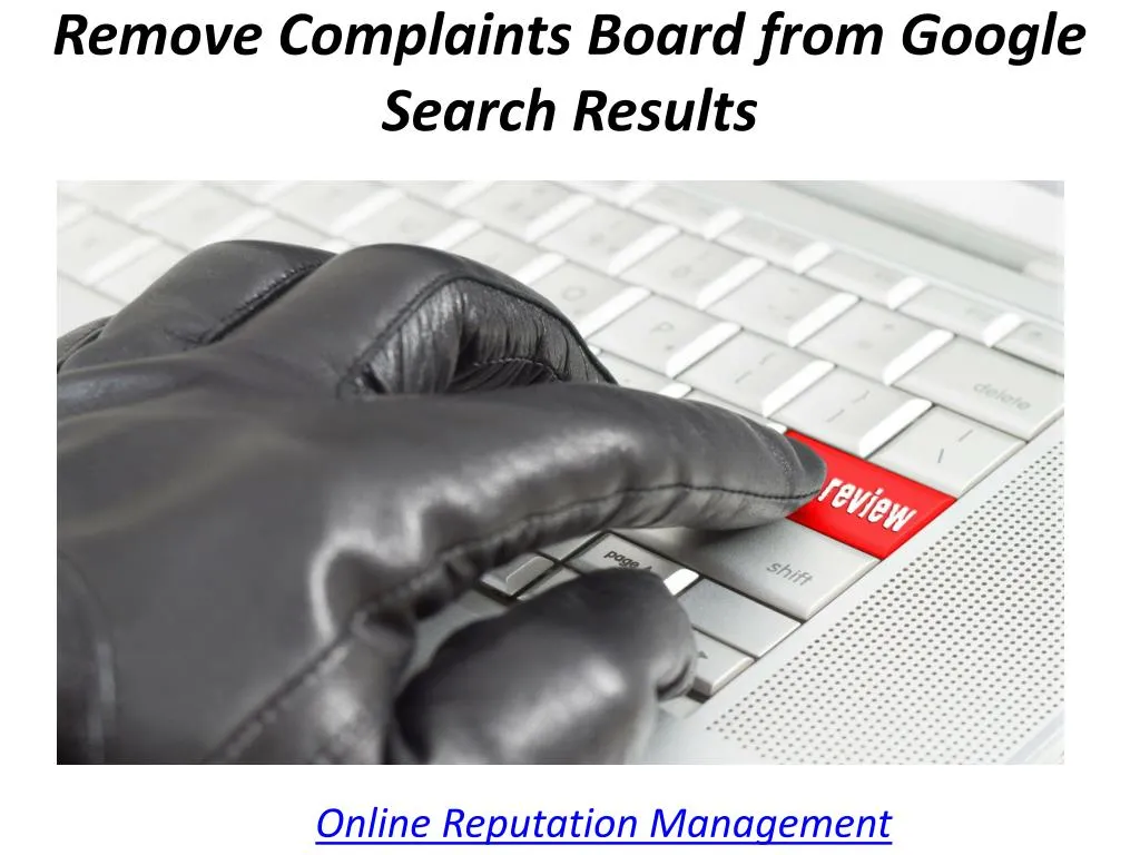 remove complaints board from google search results