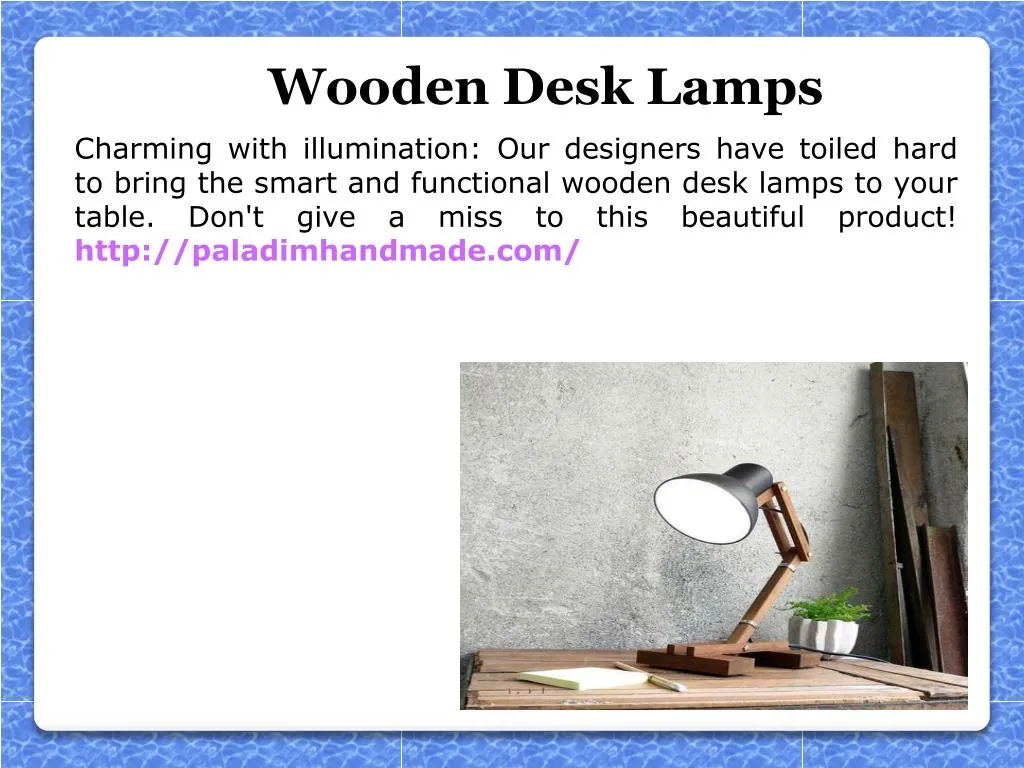 wooden desk lamps