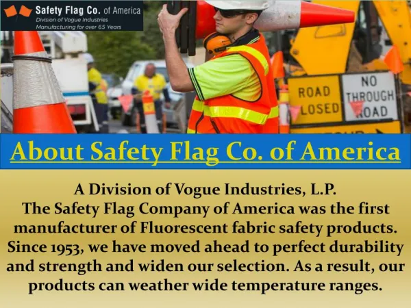 About Safety Flag Co. of America