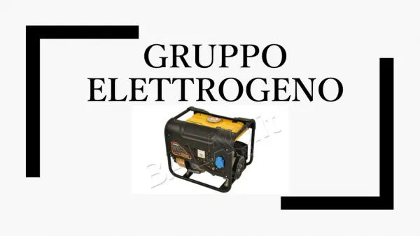 Gruppo Elettrogeno - balao.it