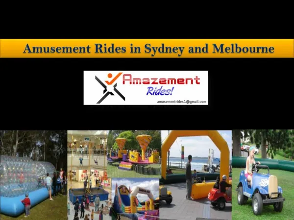 Best Amusement Rides For Hire at Sydney
