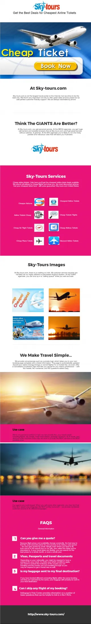 Get the Best Deals for Cheapest Airline Tickets