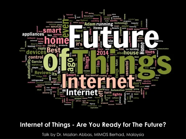 Internet of Things - Are You Ready for The Future?