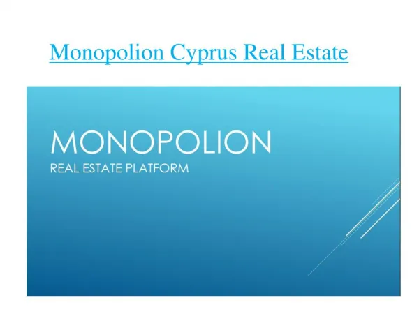 Real Estate Investing In Cyprus