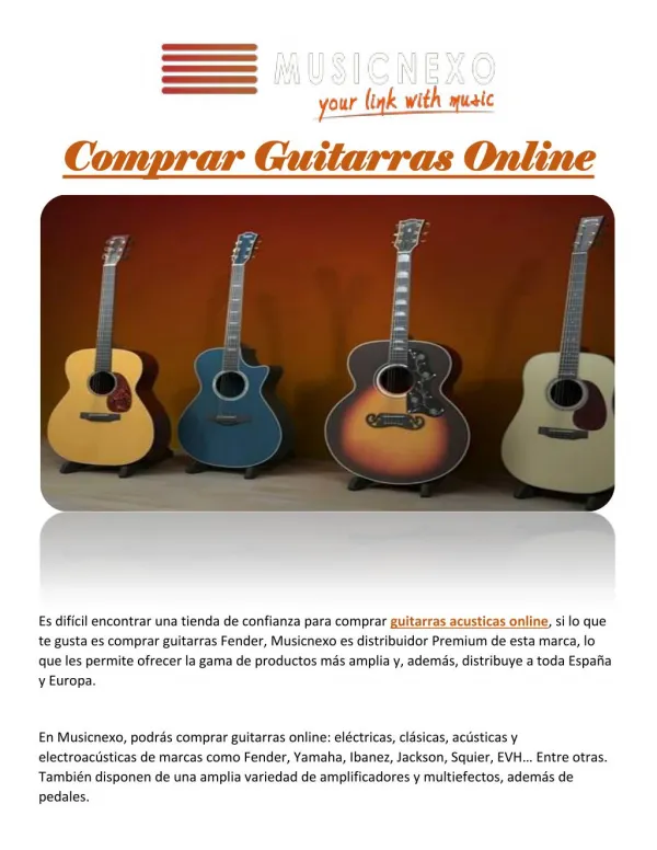 Comprar Guitarras Online