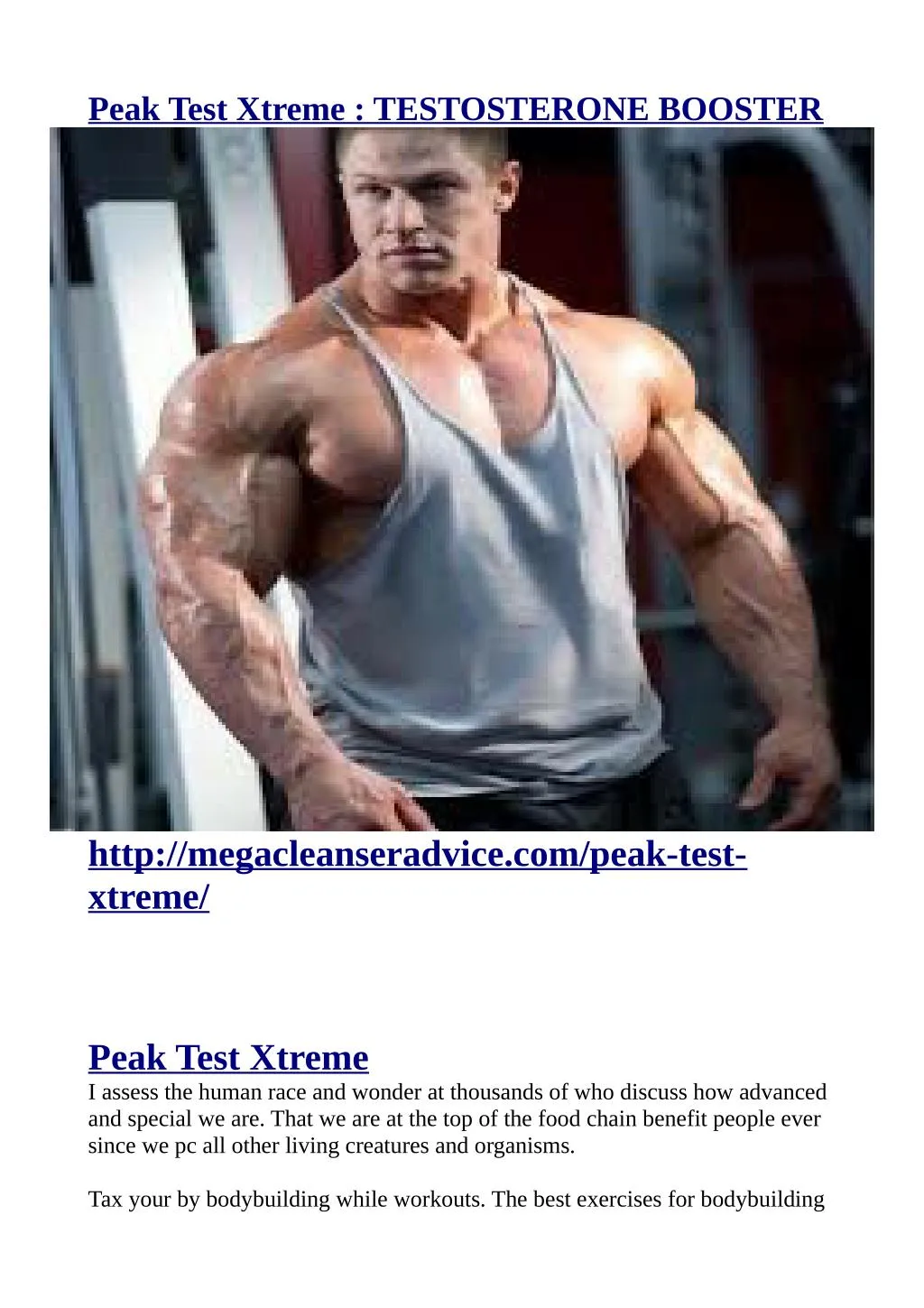 peak test xtreme testosterone booster