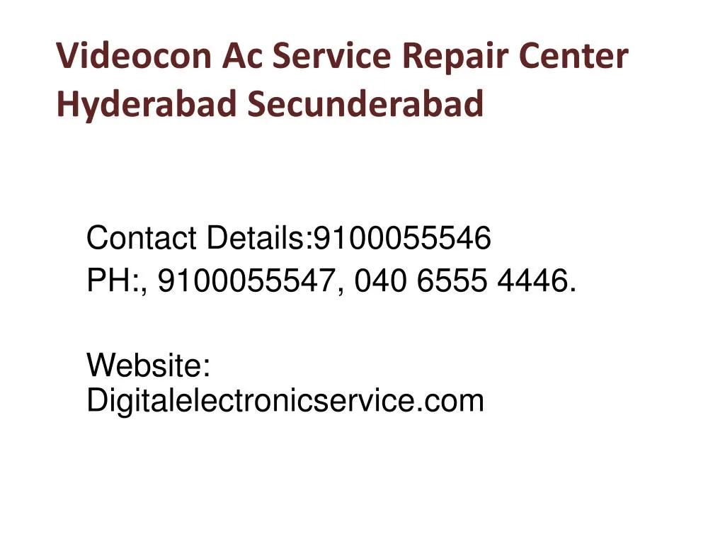 videocon ac service repair center hyderabad secunderabad