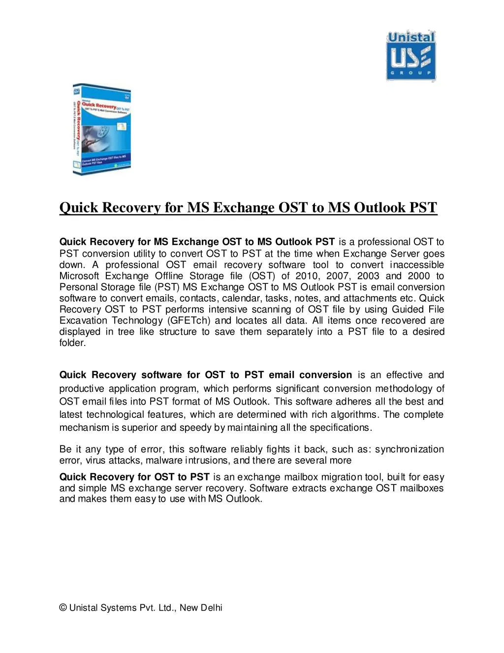 quick recovery for ms exchange ost to ms outlook