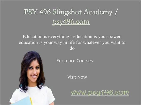 PSY 496 Slingshot Academy / psy496.com