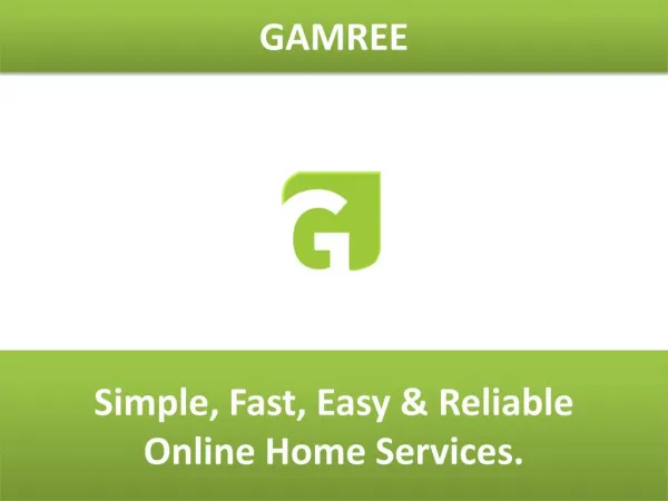 Gamree - Book trusted professionals for all your home needs.