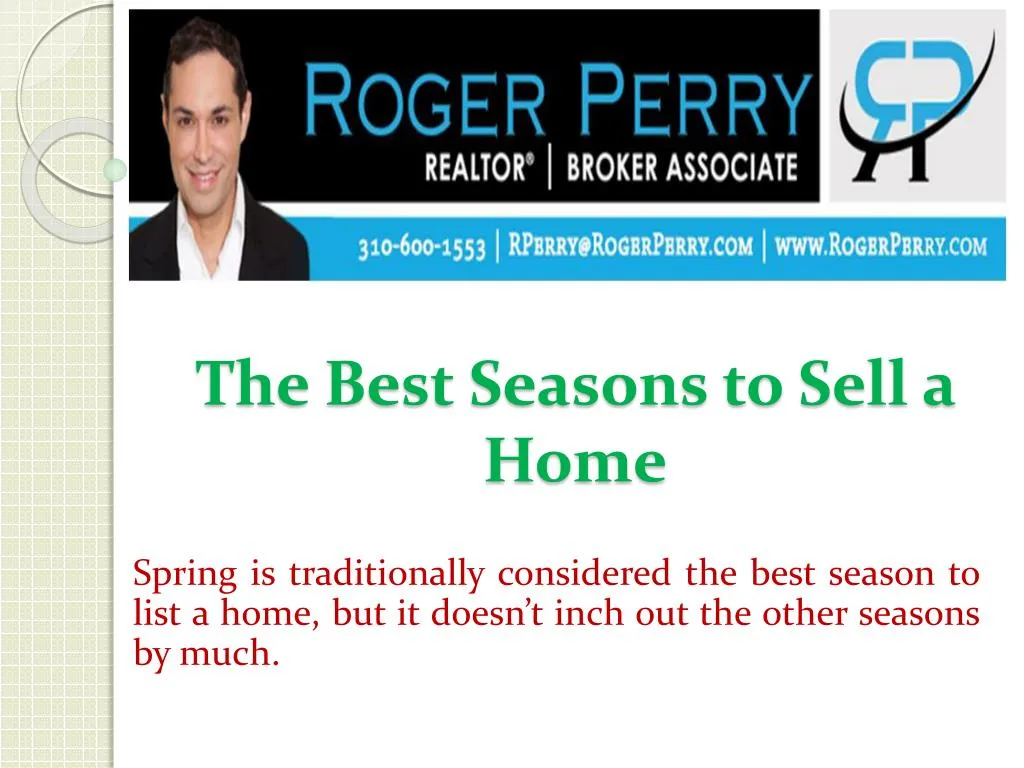 the best seasons to sell a home