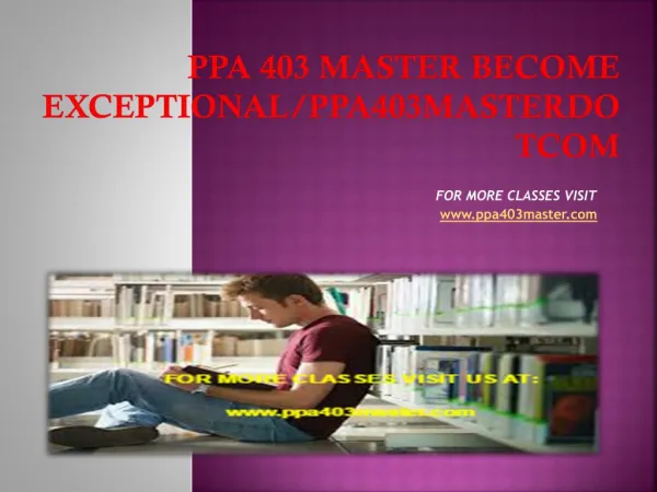 ppa 403 master Become Exceptional/ppa403masterdotcom