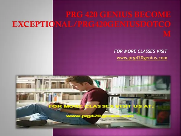 prg 420 genius Become Exceptional/prg420geniusdotcom