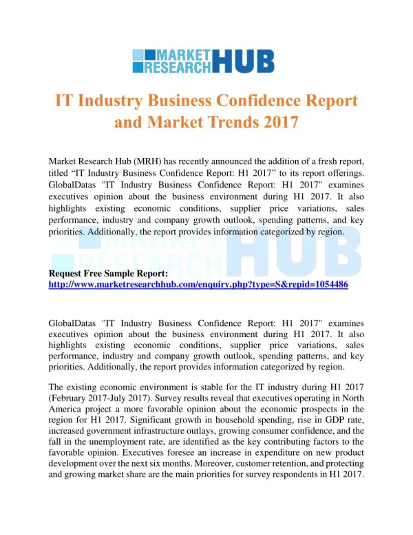 IT Industry Business Confidence Report and Market Trends 2017