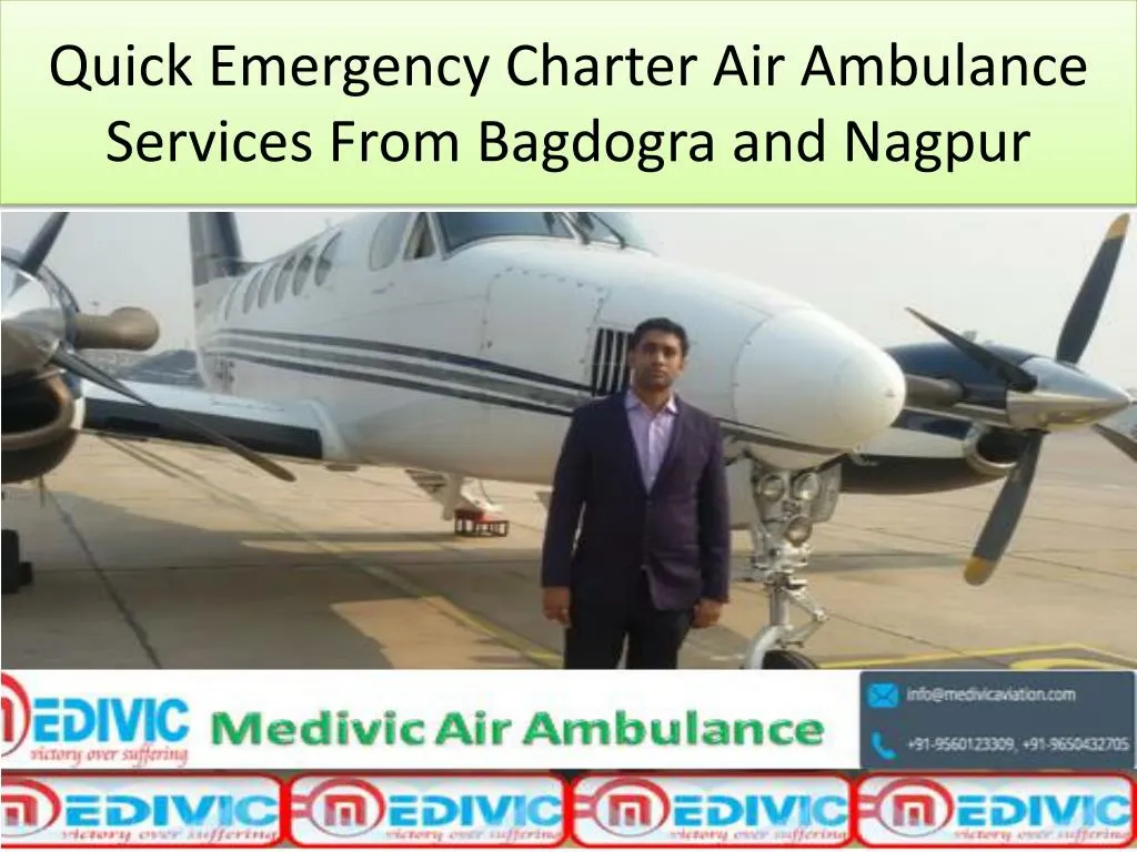 quick emergency charter air ambulance services from bagdogra and nagpur