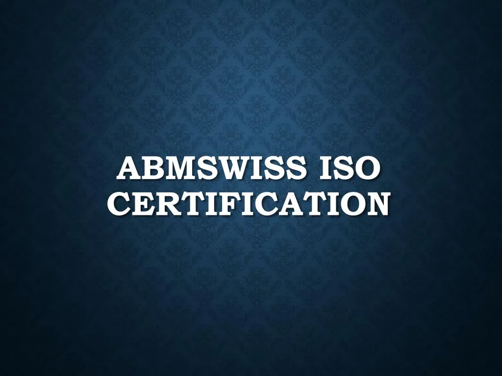 abmswiss iso certification