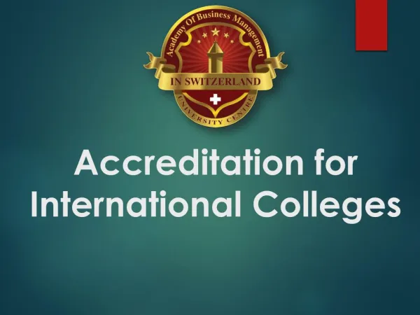Accreditation for International Colleges