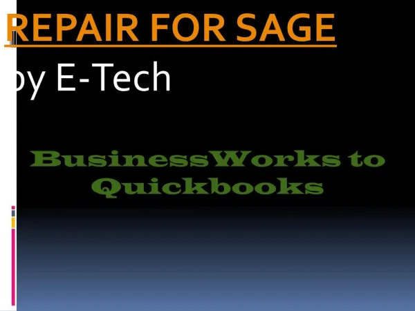 Businessworks to quickbooks