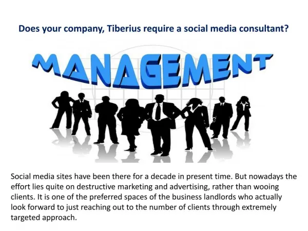 TiberiusManagement.com - Does your company - Tiberius require a social media consultant