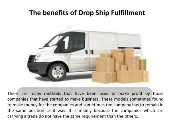 The benefits of drop ship fulfillment