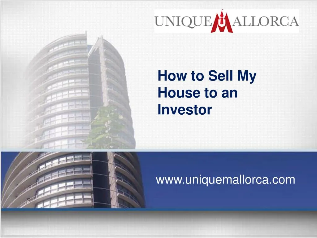 how to sell my house to an investor