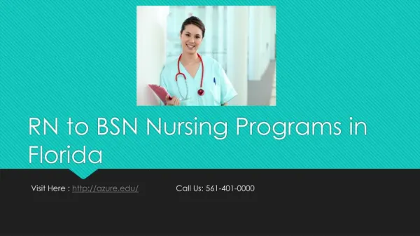 RN to BSN Nursing Programs in Florida - Azure College