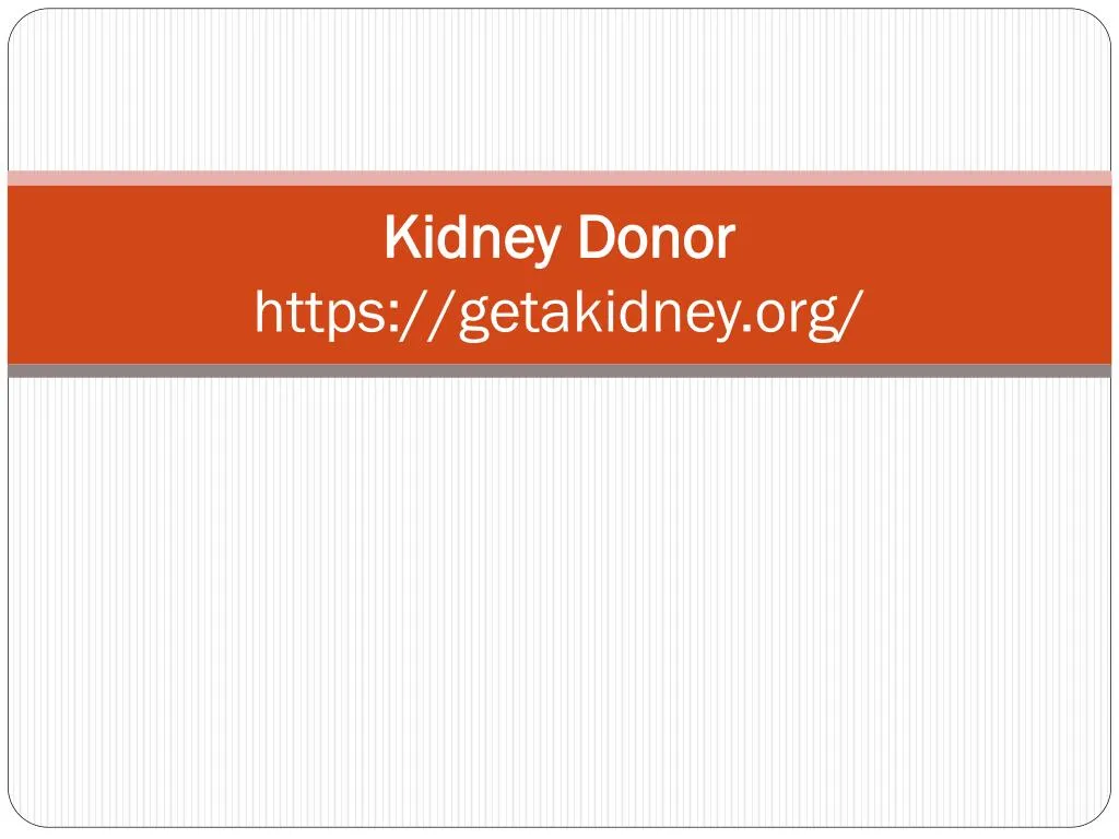kidney donor https getakidney org