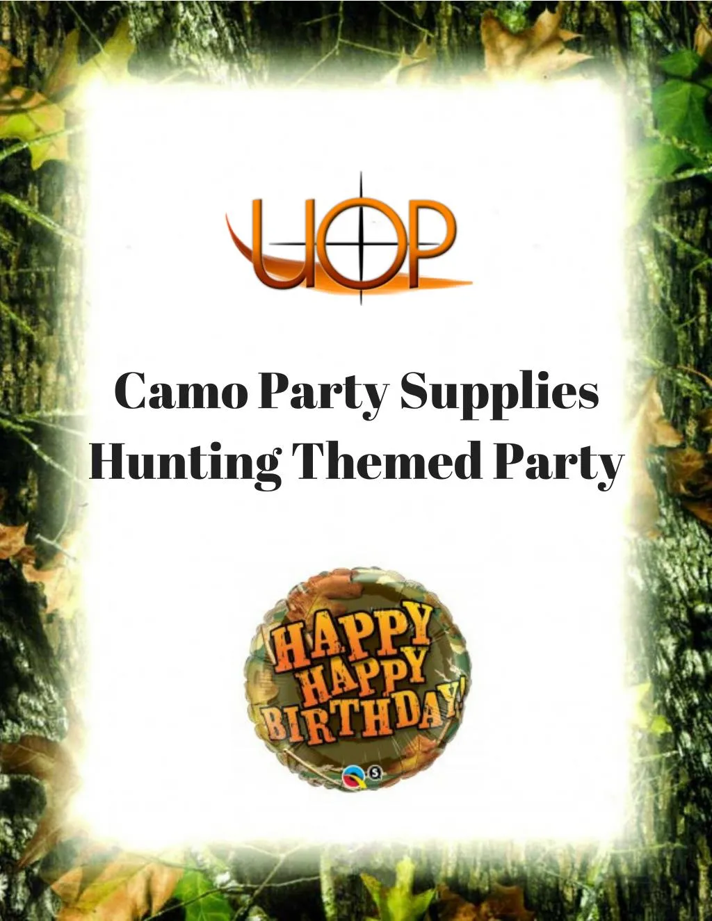 camo party supplies hunting themed party