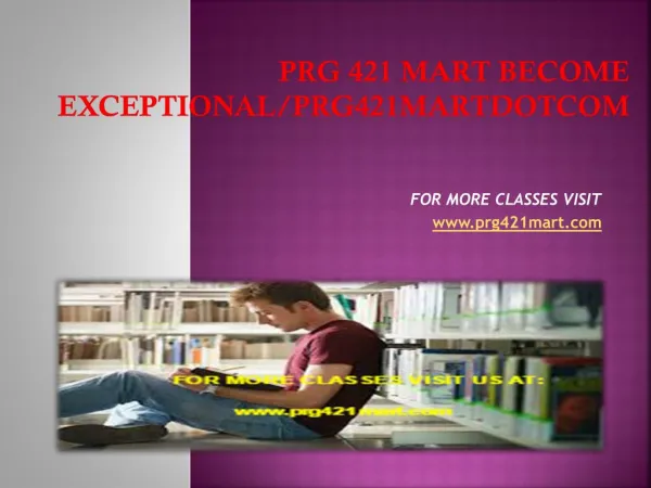 prg 421 mart Become Exceptional/prg421martdotcom