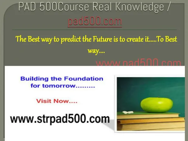 PAD 500Course Real Knowledge / pad500.com