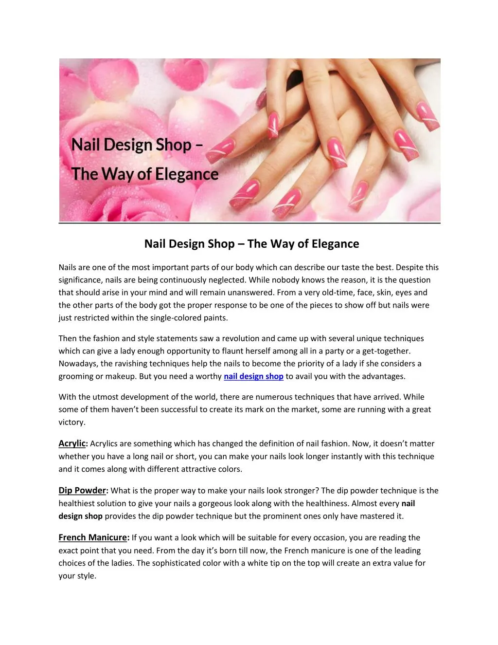 nail design shop the way of elegance