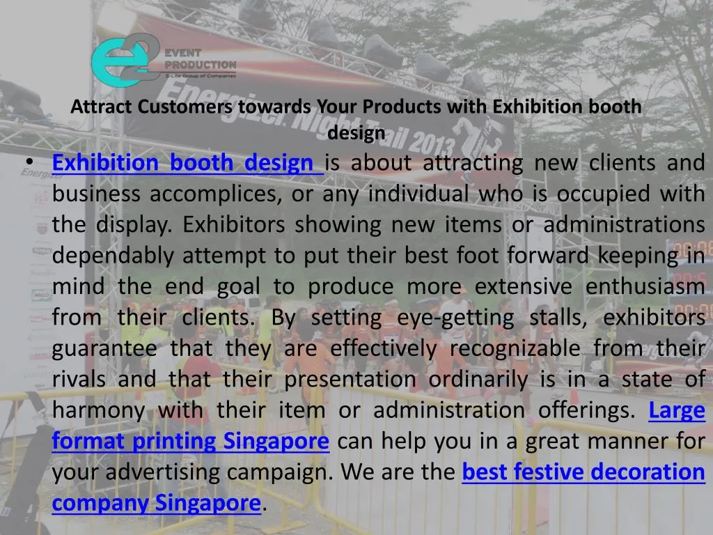 attract customers towards your products with exhibition booth design