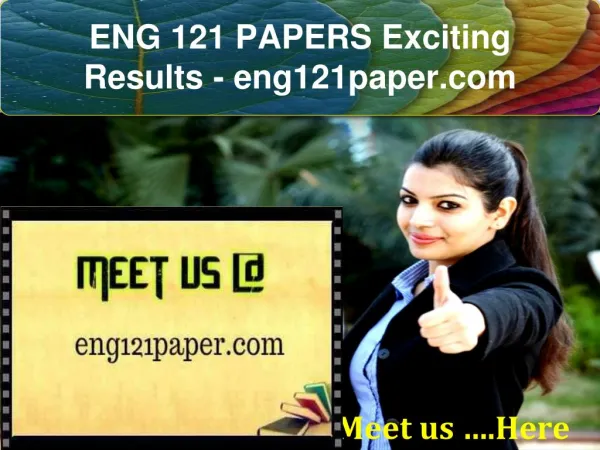 ENG 121 PAPERS Exciting Results / eng121paper.com