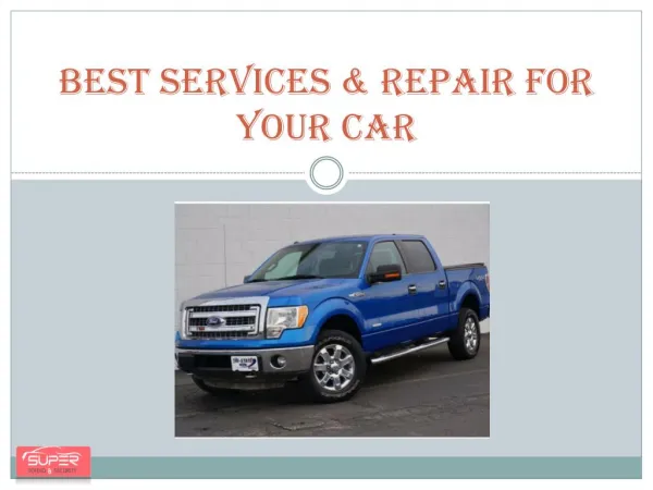 Auto Services For Your Vehicles