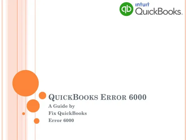QuickBooks Erroe Code 6000
