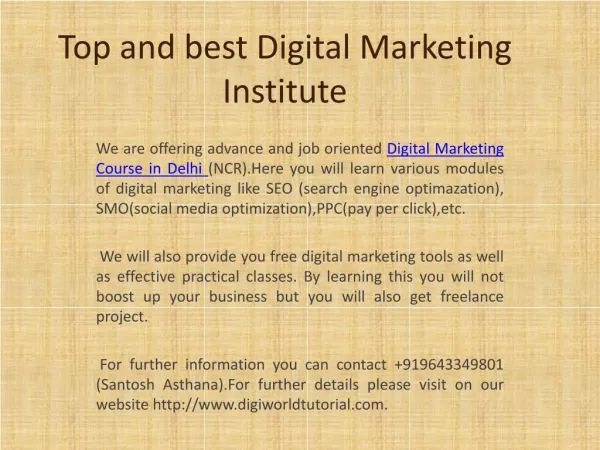 Best Digital Marketing Course in Delhi (ncr)