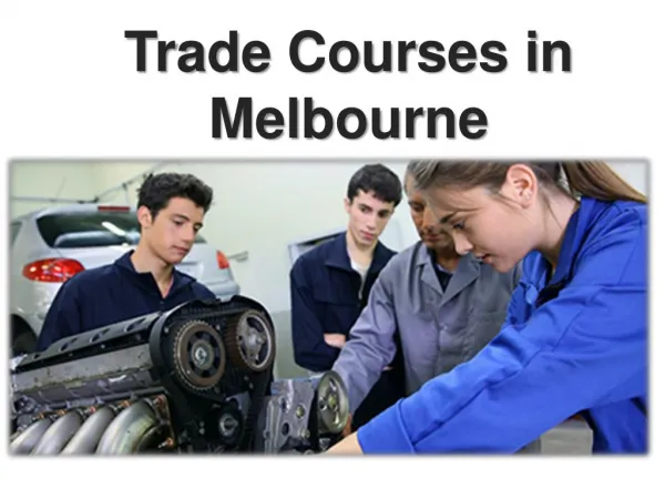 Trade Courses Melbourne