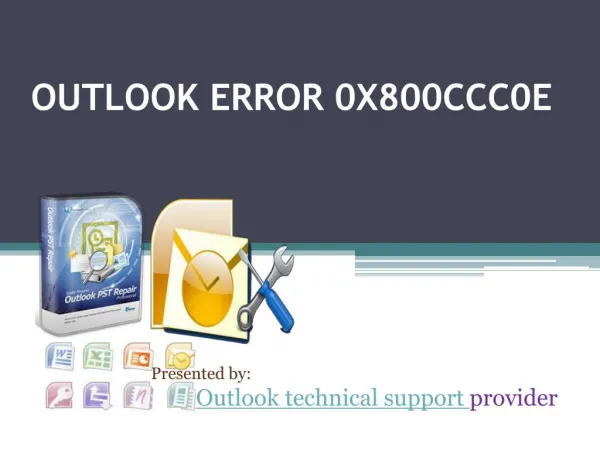 outlook error 0x800ccc0e
