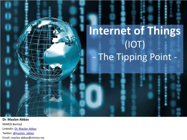 Internet of Things (IOT) - The Tipping Point