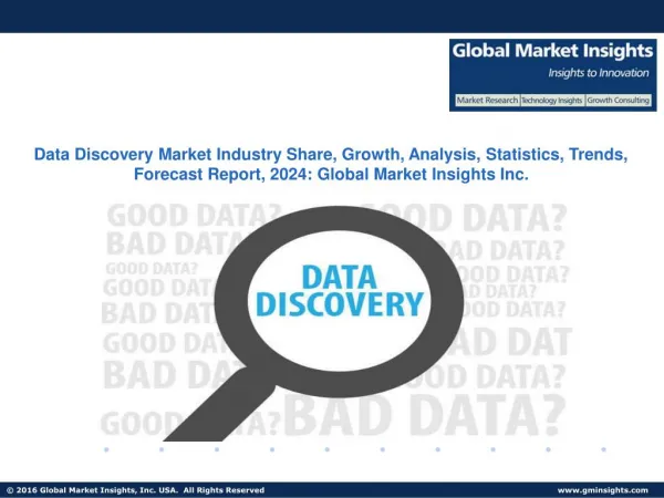 Data Discovery Market Industry Share, Growth, Analysis, Statistics, Trends, Forecast Report, 2024