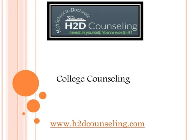 College Counseling - h2dcounseling.com