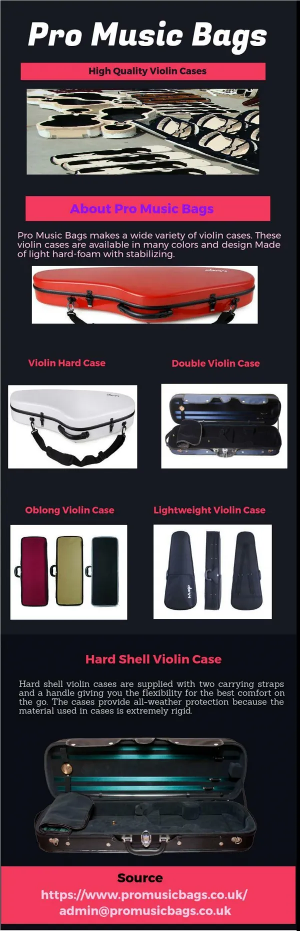 Hard Violin Case From Pro Music Bags