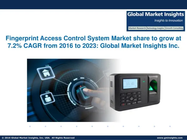 Optical Fingerprint Access Control System Market forecast to exceed $1.75bn by 2023