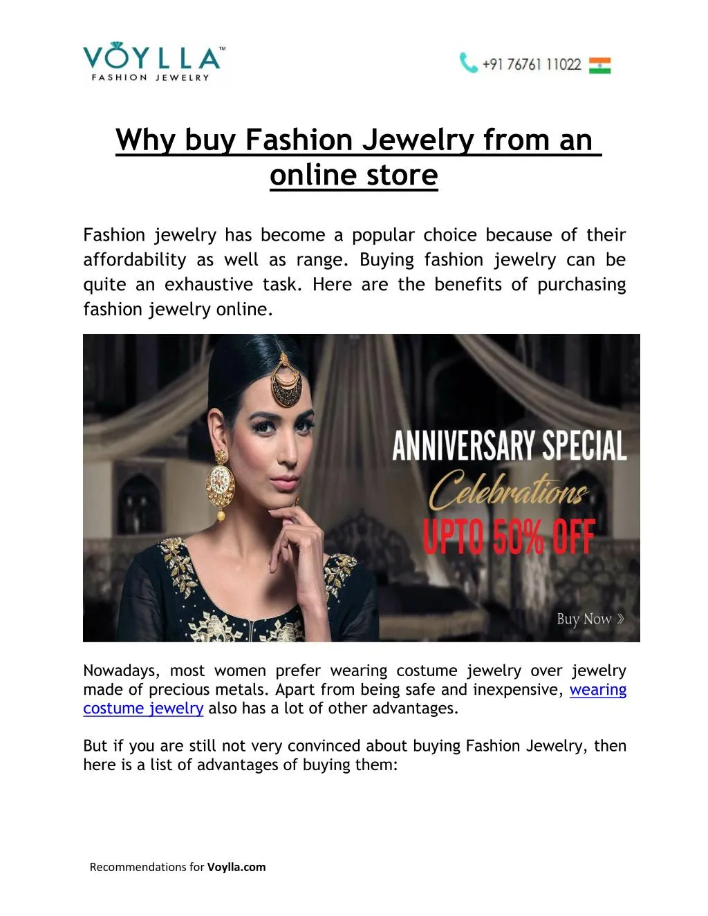 why buy fashion jewelry from an online store