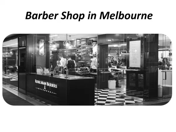 Barber Shop Melbourne