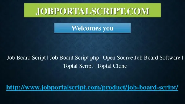 Job Board Script | Job Board Script php | Open Source Job Board Software | Toptal Script | Toptal Clone