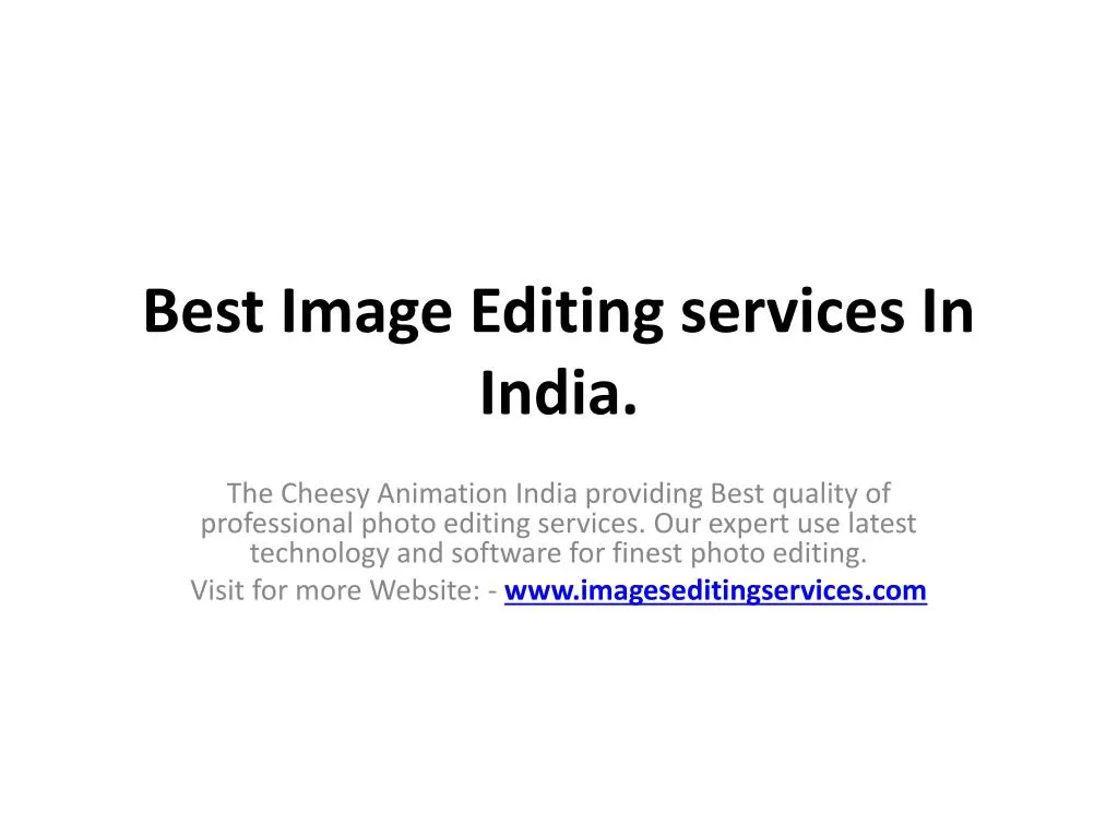 best image editing services in india